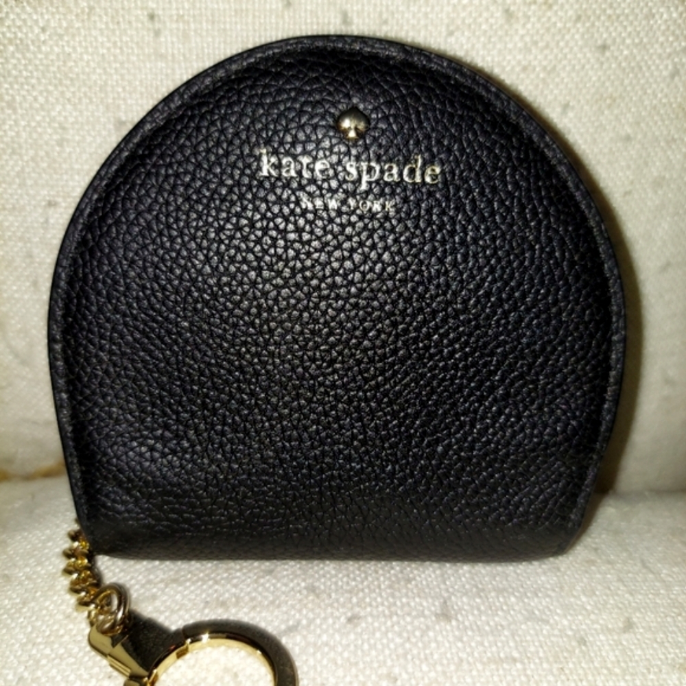Kate Spade Pebble Leather Small Wallet Keyring